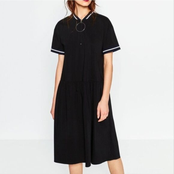 Zara Loose Long Dress with O ring Zipper by Zara - Picture 1 of 2